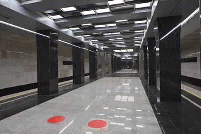 Собянин осмотрел реконструкцию станции «Варшавская» БКЛ метро