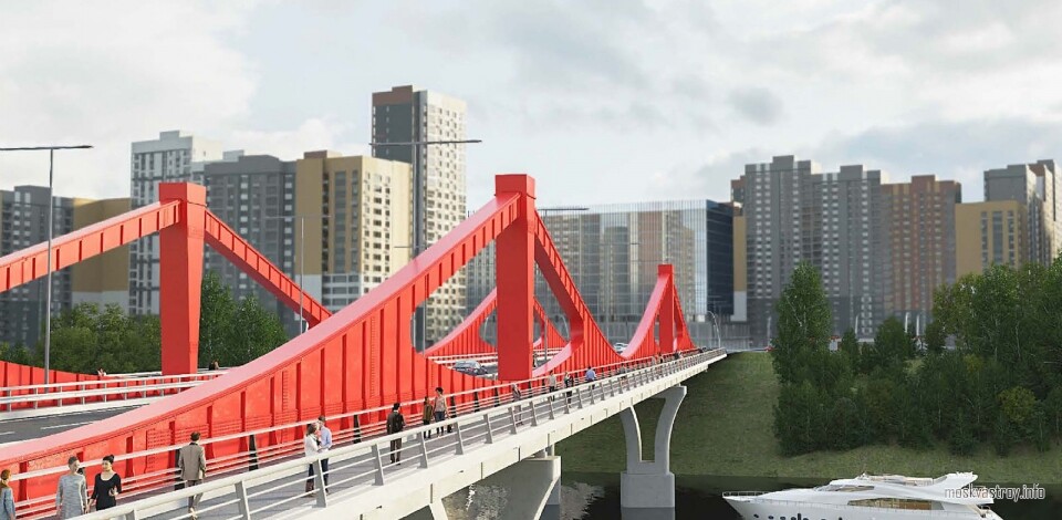 Работы на мосту через Москву-реку в створе улицы Мясищева выполнены на 25%