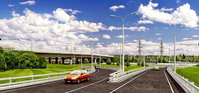 Реконструкция развязки на пересечении МКАД с Алтуфьевским шоссе выполнена более чем на 33%