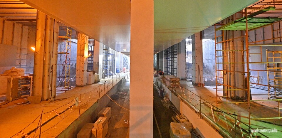 Конструкции пересадочного узла со станции «Печатники» БКЛ метро на салатовую ветку готовы более чем 