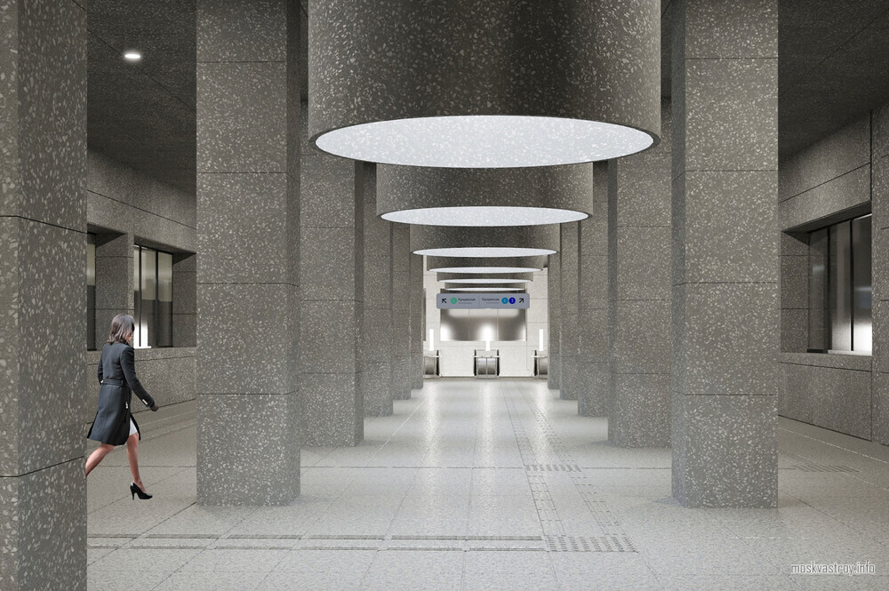 Архитектурная отделка станции «Кунцевская» БКЛ метро готова более чем наполовину