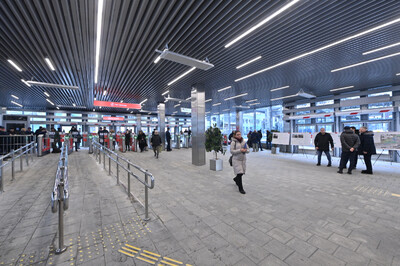 Собянин открыл новый пассажирский вестибюль на Белорусском вокзале