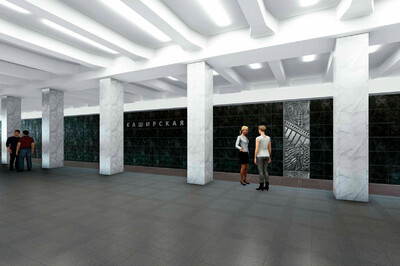 Исторические панно на станции «Каширская» БКЛ метро отреставрируют