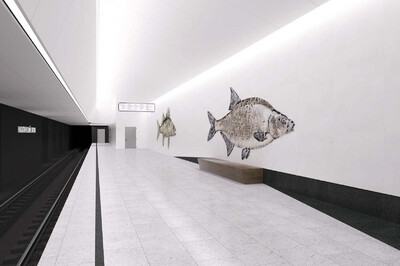Станция БКЛ метро «Нагатинский Затон» готова более чем наполовину
