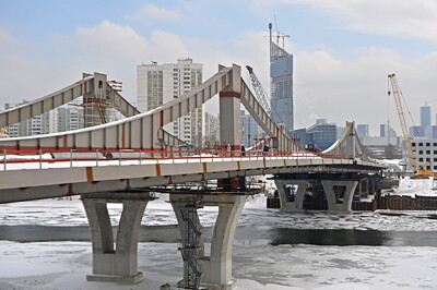 Бочкарёв: автомобильный мост в створе улицы Мясищева готов на 45%