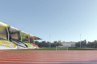 Работы по реконструкции стадиона «Москвич» выполнены на 65% – Бочкарёв
