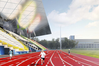 Реконструкция стадиона «Москвич» выполнена почти на 80%