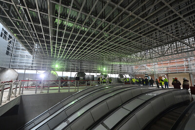 Начинается монтаж эскалаторов для перехода с «Марьиной Рощи» БКЛ метро на салатовую линию