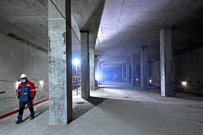 На станции «Тютчевская» Троицкой линии метро монтируют инженерные сети