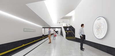 На станции БКЛ метро «Нагатинский Затон» монтируют эскалаторы