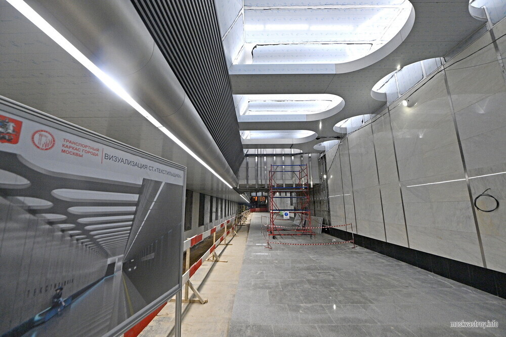 Завершается отделка платформы станции «Текстильщики» БКЛ метро